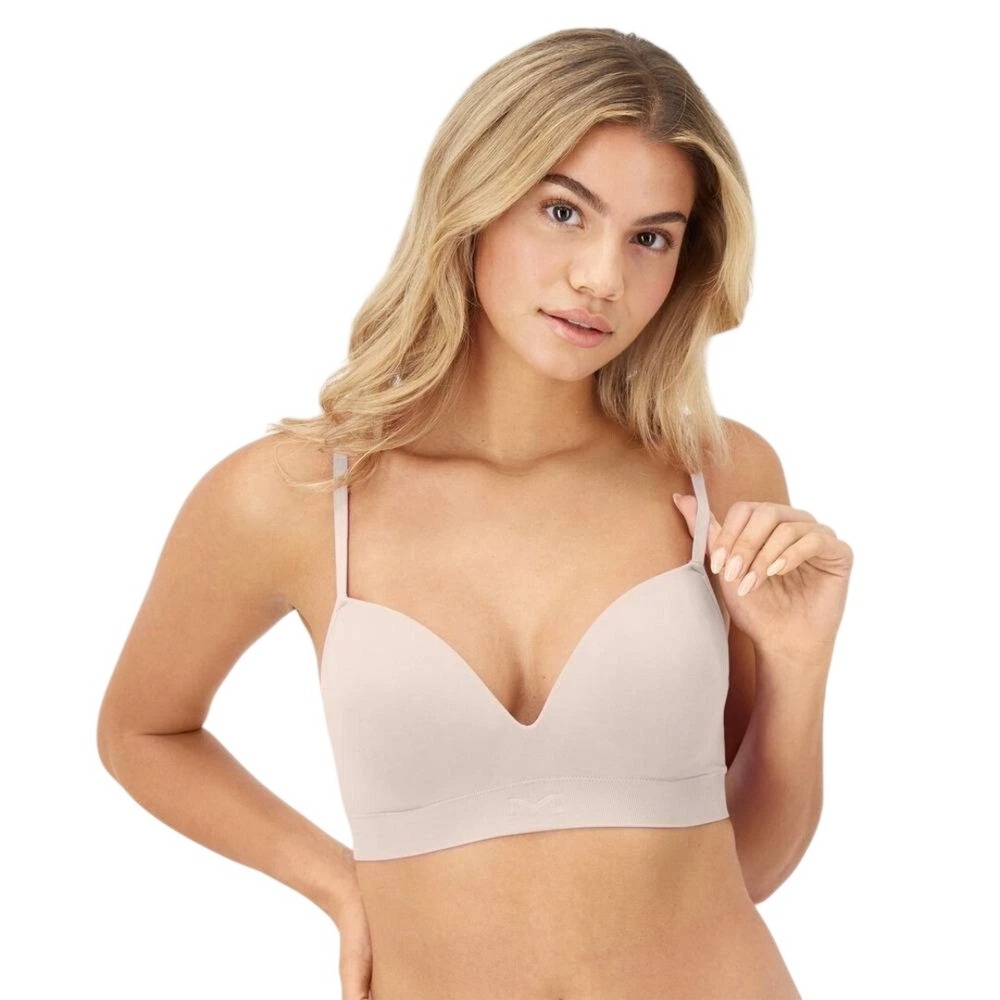 Maidenform Women's Tan Adjustable Seamless Lightly Lined Bralette Size XL